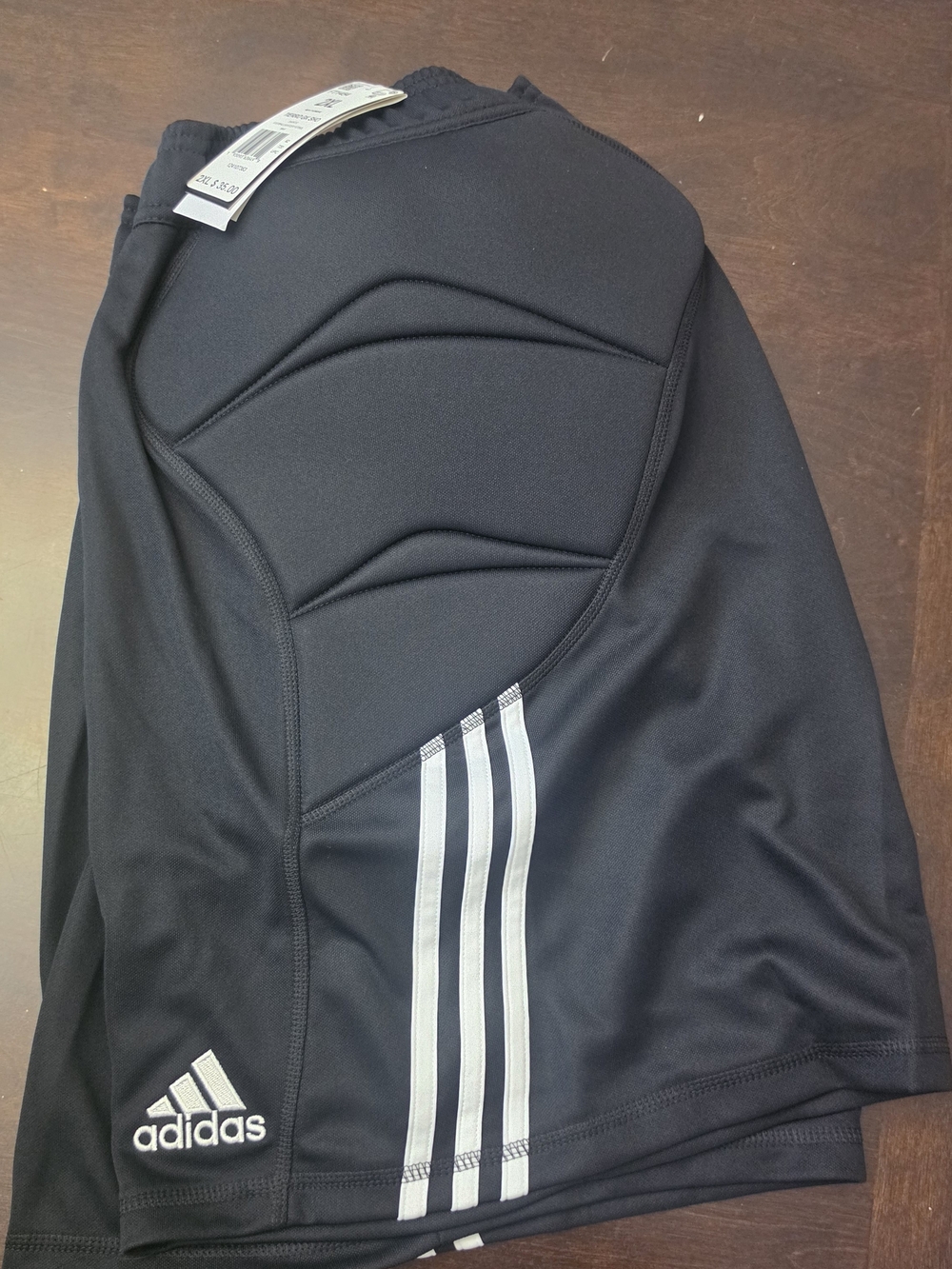 adidas Black Men’s Original adidas soccer goalkeeper shorts with side padding